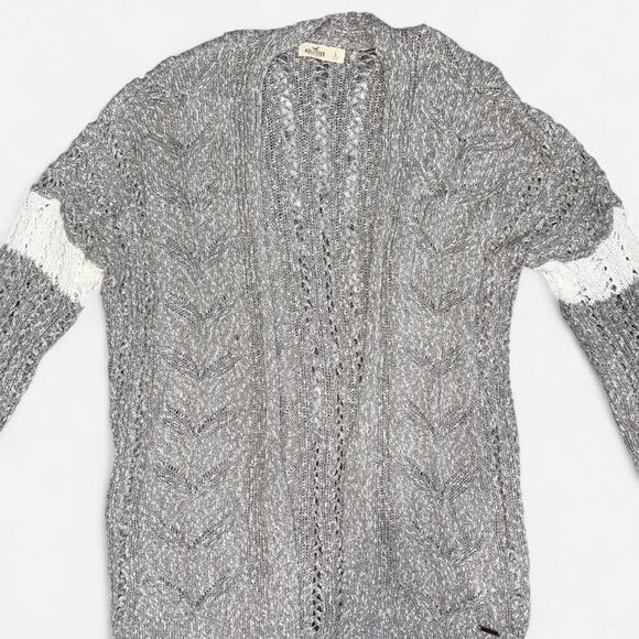 Hollister Grey and White Cardigan - Picture 4 of 8